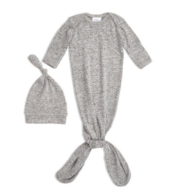 Snuggle knit gown & hat set