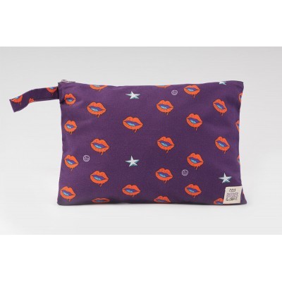 Waterproof Bag Woven - Lips Purple