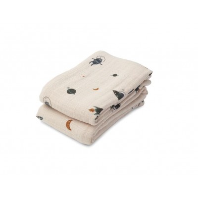 Set of 2 Lewis Muslin cloth - Space mix