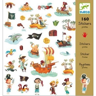 Sticker set 160 pieces - pirates