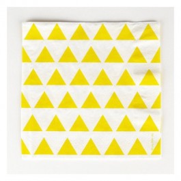 Yellow Napkins with yellow triangles