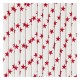 Paper Straws - Red Stars