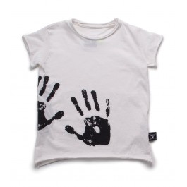 Hand Print T-Shirt - Λευκό