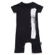 Brush Stroke Playsuit - Black