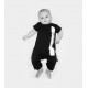 Brush Stroke Playsuit - Black