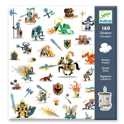 Set of 160 stickers - Knights