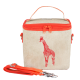 Small Cooler Bag- Neon Orange Giraffe