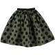 Mid Length Skirt - Black Dots