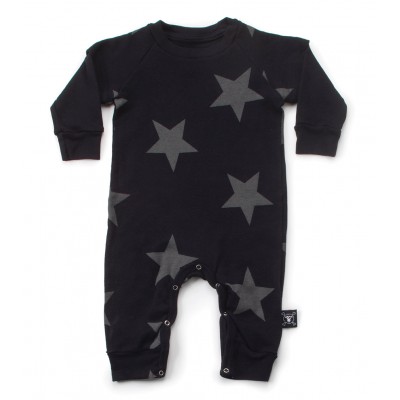 Playsuit with Stars - Black