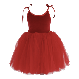 Βελούδινο Φόρεμα Tutu Sabrina - Κόκκινο