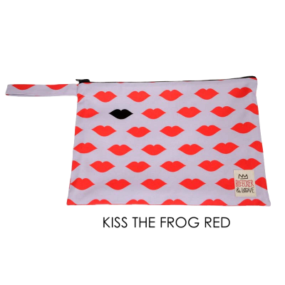 Waterproof Bag Woven - Kisses Red