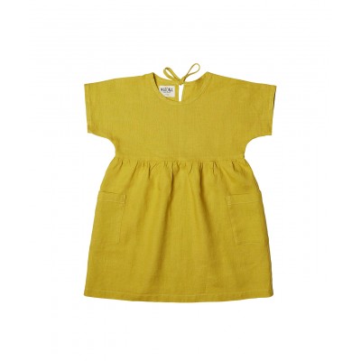 Linen Eden Dress - Caramel