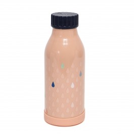 Stainless steel drinking bottle with drops print