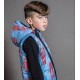 Hooded Down Vest - Tribal Dancers