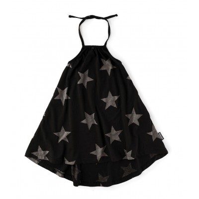 Star Collar Dress - Black